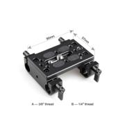 SMALLRIG 1775 MOUNTING PLATE W. 15MM ROD CLAMPS