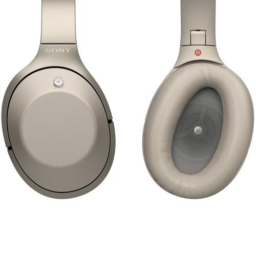 SONY MDR-1000X BEIGE WIRELESS N-C HEADPHONES