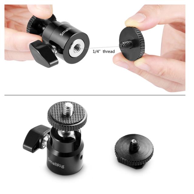 SMALLRIG 2059 CAMERA COLD SHOE BALLHEAD 1/4