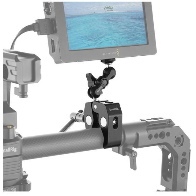 SMALLRIG 2161 CLAMP WITH DOUBLE BALLHEAD ARM