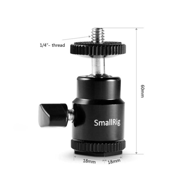 SMALLRIG LCD MONITOR KUGLEHOVED MED HOTSHOE