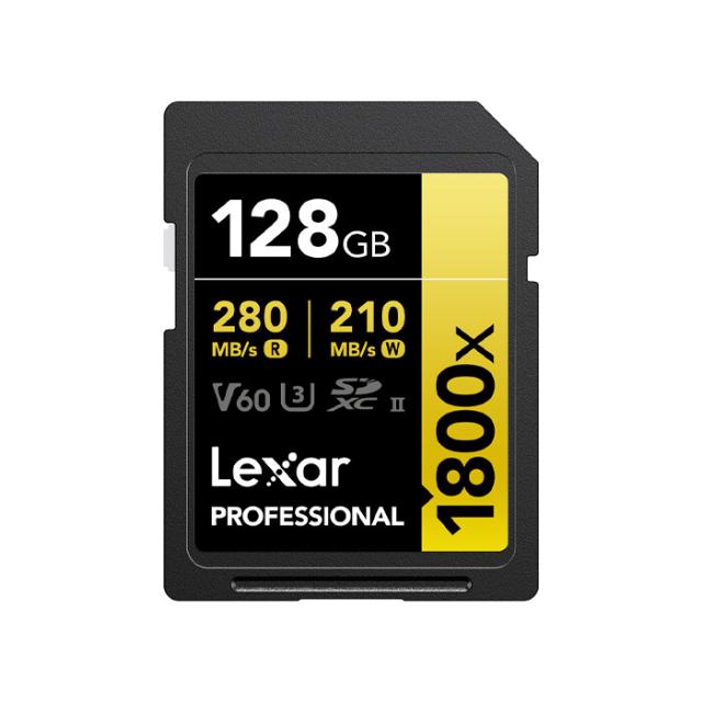 LEXAR SD 128GB PRO 1800X U3 V60 UHS-II R280/W210