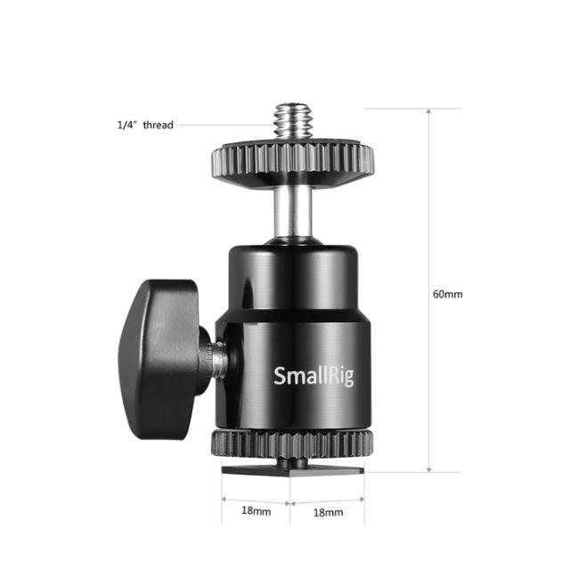 SMALLRIG 2059 CAMERA COLD SHOE BALLHEAD 1/4