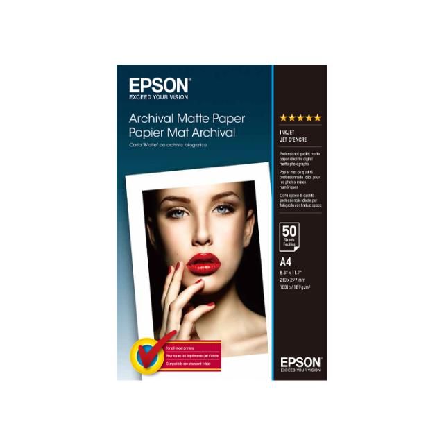 EPSON ARCHIVAL MATTE PAPER A4 50 SHEET 192G
