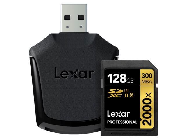 LEXAR SD 128GB 300/260MB/S 2000X UHS-II U3 (V90)