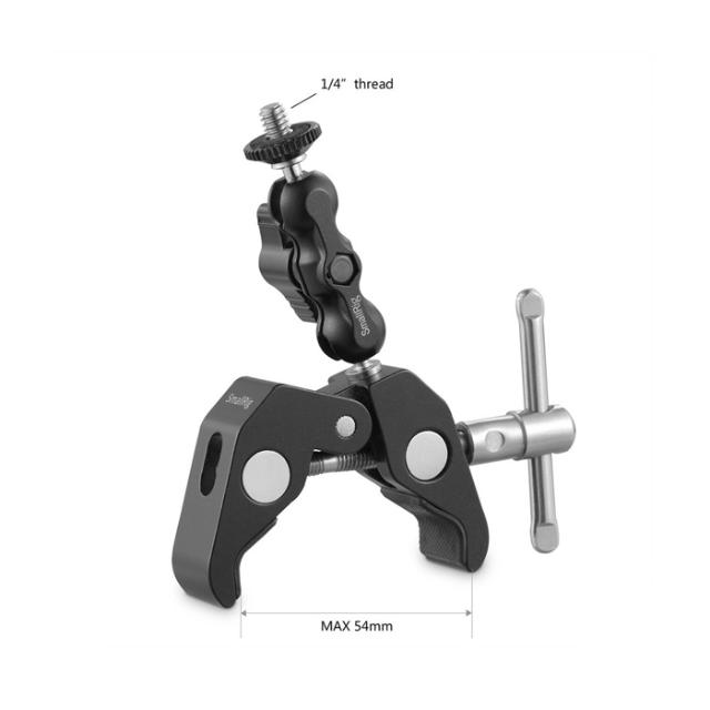 SMALLRIG 2161 CLAMP WITH DOUBLE BALLHEAD ARM