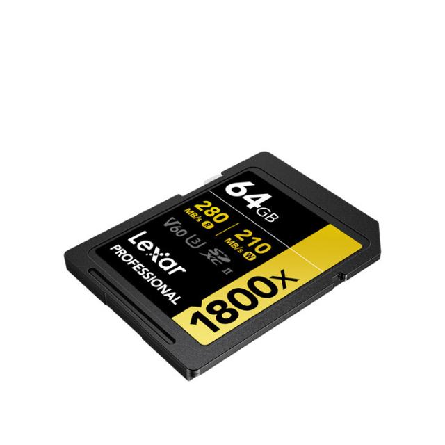 LEXAR SD 64GB PRO 1800X U3 V60 UHS-II R280/W210