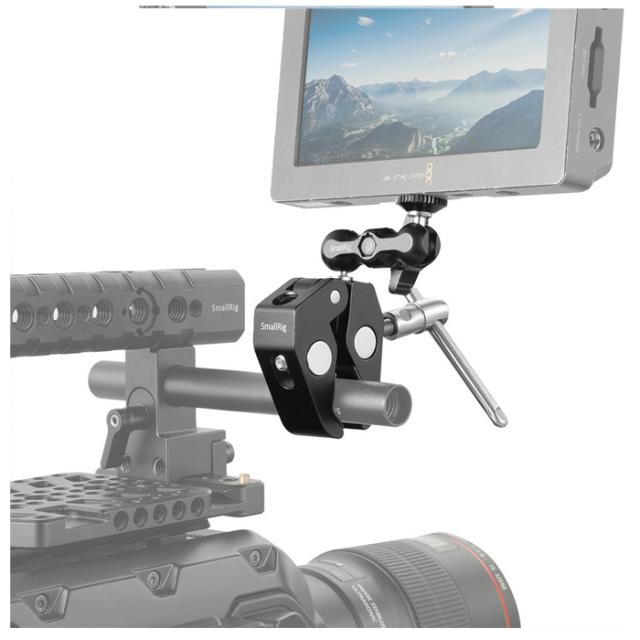 SMALLRIG 2161 CLAMP WITH DOUBLE BALLHEAD ARM