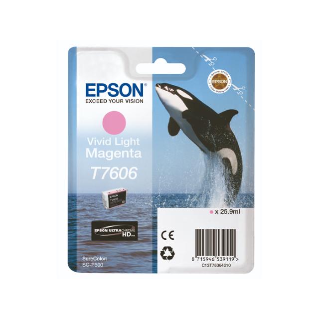 EPSON* T7606 VIVID LIGHT MAGENTA F/SC-P600  25,9ML