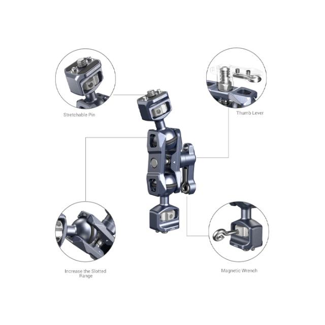 SMALLRIG 3873 MAGIC ARM W. DUAL BALL HEADS 1/4
