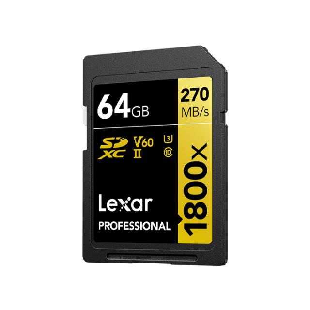 LEXAR SD 64GB U3 V60 UHS-II R270/W180