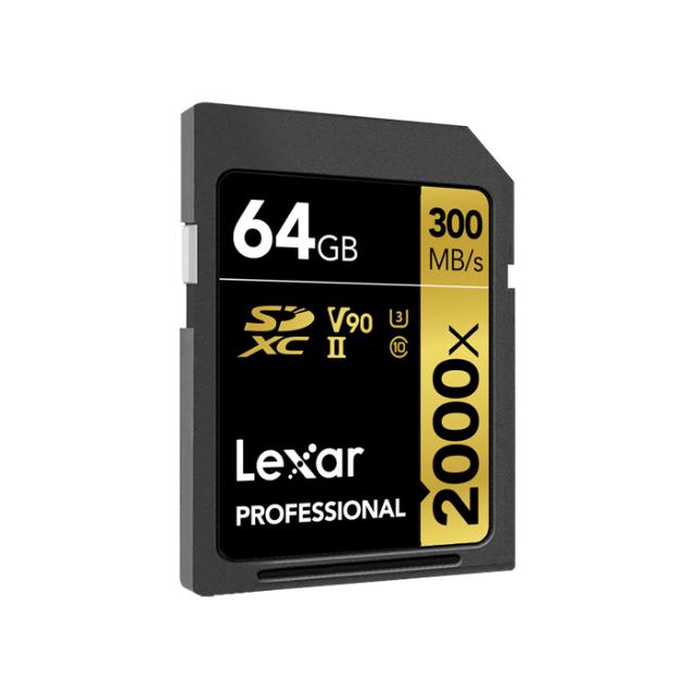 LEXAR SD 64GB U3 V90 UHS-II R300/W260