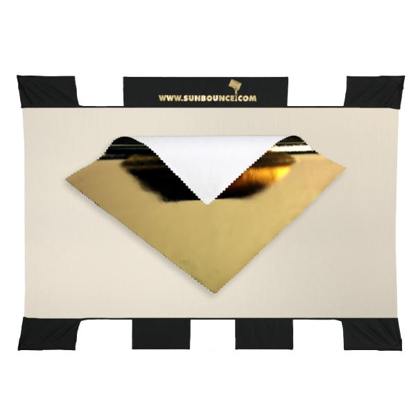 SUNBOUNCE MINI SCREEN GOLD/WHITE 90X125 CM.