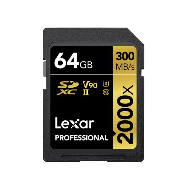 LEXAR SD 64GB U3 V90 UHS-II R300/W260