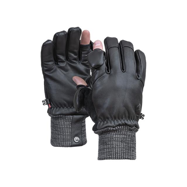 VALLERRET LEATHER PHOTOGRAPHY GLOVE BLACK M