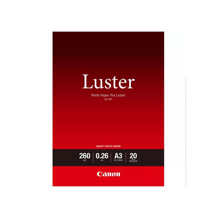 CANON LU-101 LUSTER PHOTO PAPER 260G A3 20STK.
