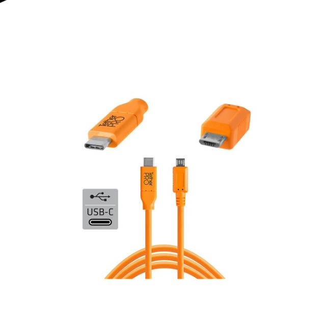 TETHER TOOLS USB-C TO 2.0 MICRO-B 5PIN 4.6M ORANGE