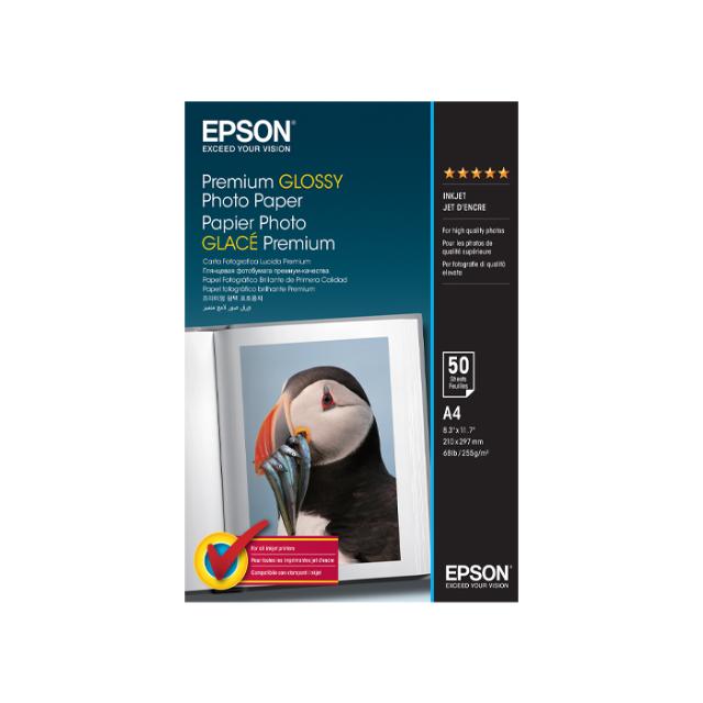 EPSON PREMIUM GLOSSY PHOTO PAPER A4 50 SHEET 255G